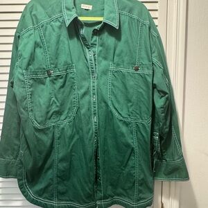 Pilcro Emerald Button Down Shirt